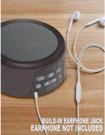 Brown Wood Grain White Noise Machine with 27 Soothing Sounds, Timer & Memory