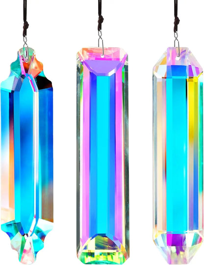 3PCS Crystal Suncatcher Colored Rainbow Maker