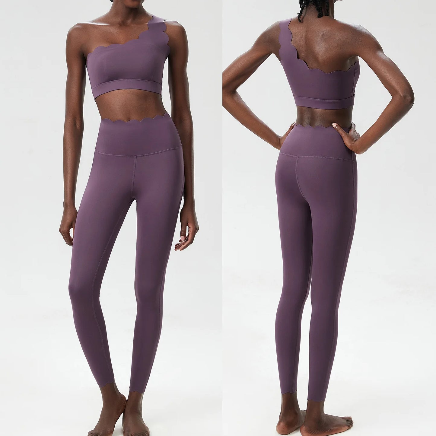 Two Piece Yoga Fitness Workout Set: Stretchy Breathable Quick-Dry