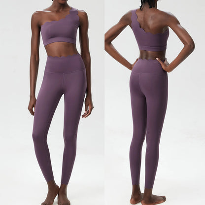 Two Piece Yoga Fitness Workout Set: Stretchy Breathable Quick-Dry