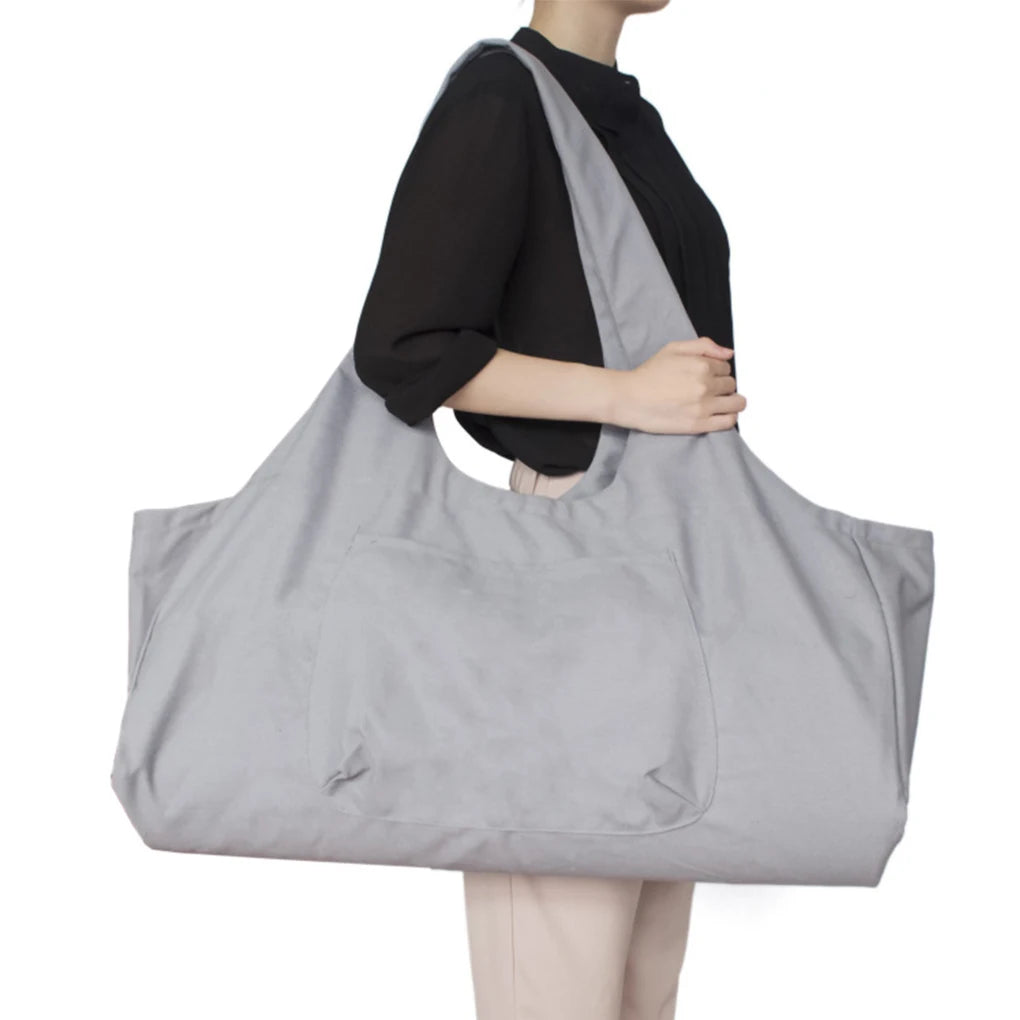 Canvas Yoga Mat Bag Storage Pouch Sports Tote Training Shoes Pocket