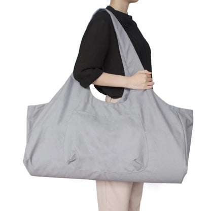 Canvas Yoga Mat Bag Storage Pouch Sports Tote Training Shoes Pocket