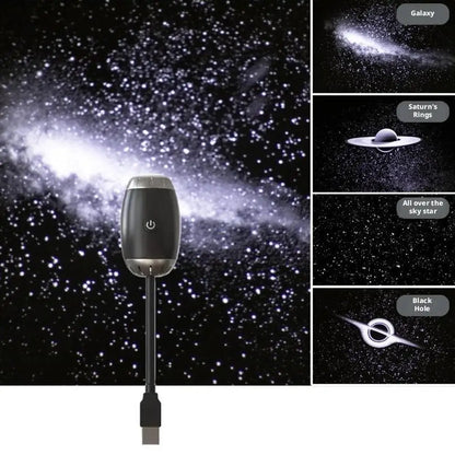 Cool White Dimmable Night Sky Projection Lamp Showing Galaxy Stars