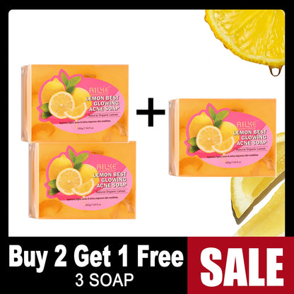 Dark Spots and Acne Remover Soap Bar, Whitening Skin with Natural Lemon, Olive Oil, Face and Body Wash