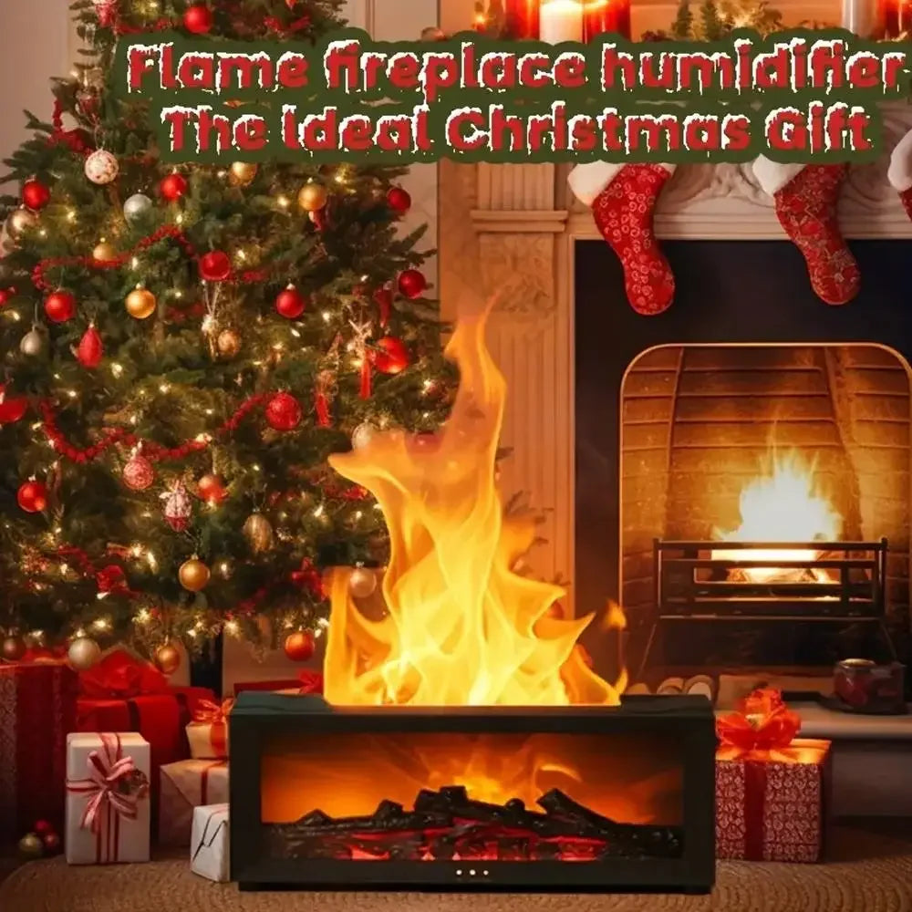 Fireplace Diffuser; Color LED provides Flame Effect, Remote Timer for Relaxing Aromatherapy