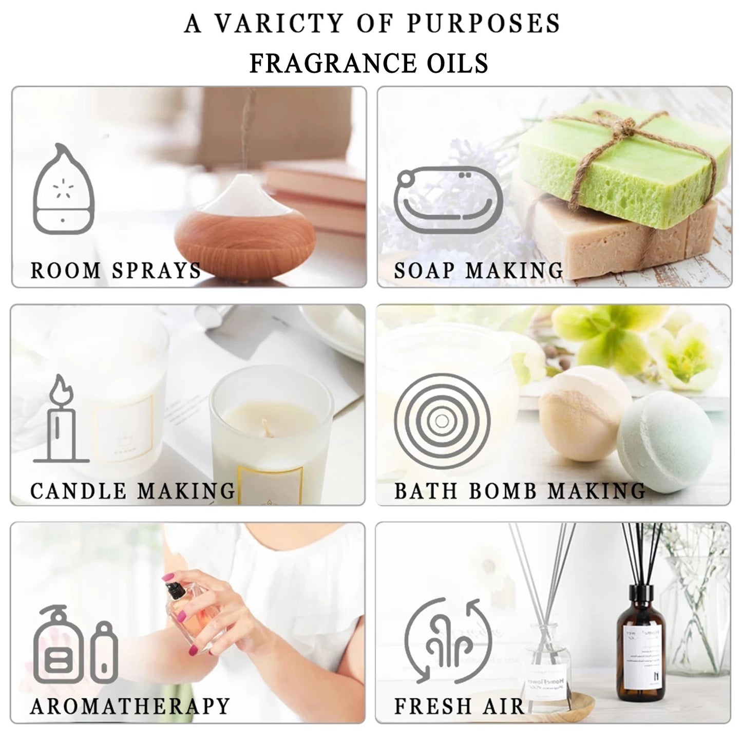 20 Bottles Essential Oils Gift Box Lavender Jasmine Eucalyptus Vanilla Patchouli Citronella Sandalwood Rose Orange Scents