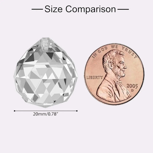 20pcs Crystal Sun Catcher Prisms, Rainbow Maker with Glass Beads