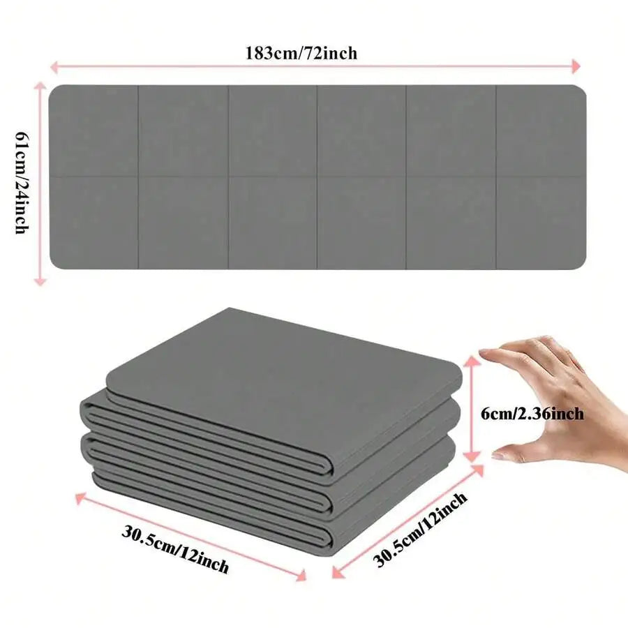 1pc Folding Yoga Mat Thick Water Proof Comfortable No-Slip Yoga Mat