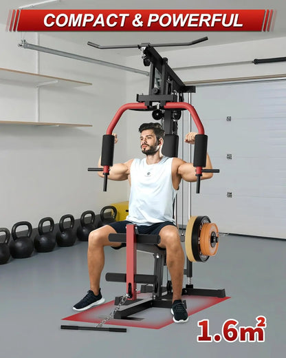 Home Gym Workout Equipment for Strength Training, Full Body, Chest Press, LAT Pull down, Leg Extension & Cable System