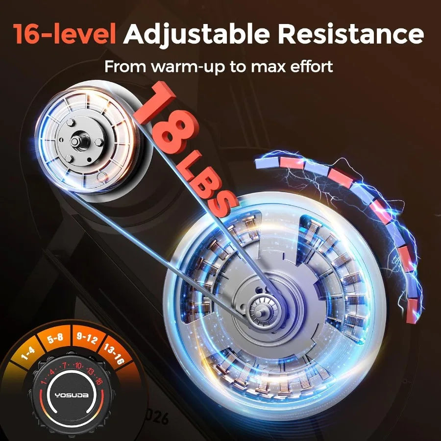 3-in-1 Home Elliptical Machine with 16-Level Resistance Quiet Magnetic System