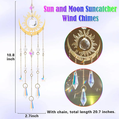 Rainbow Crystal Suncatcher, Indoor/Outdoor Home Garden Hanging Prism