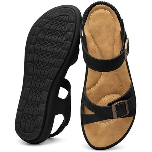 Flat Sandals for Women Dressy: Anti-Slip and Adjustable for Daily Walking - Breathable and Soft Insole All-Day Comfort in Summe