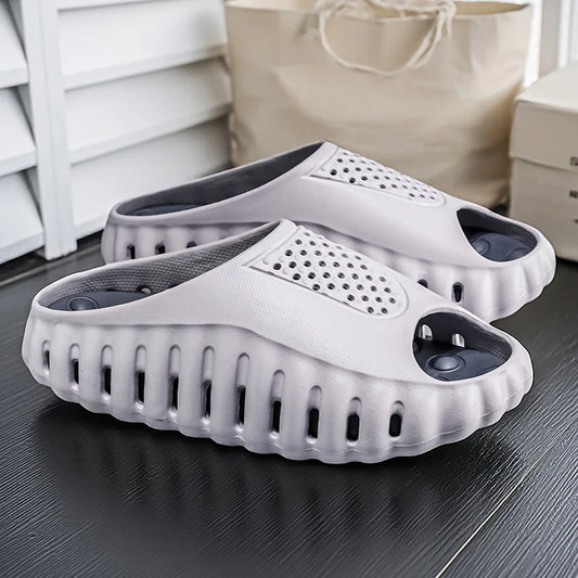 Spring Summer Men's Massage Indoor Outdoor Slippers/Sandals, Beach Casual Comfortable Shoes/Home Slippers
