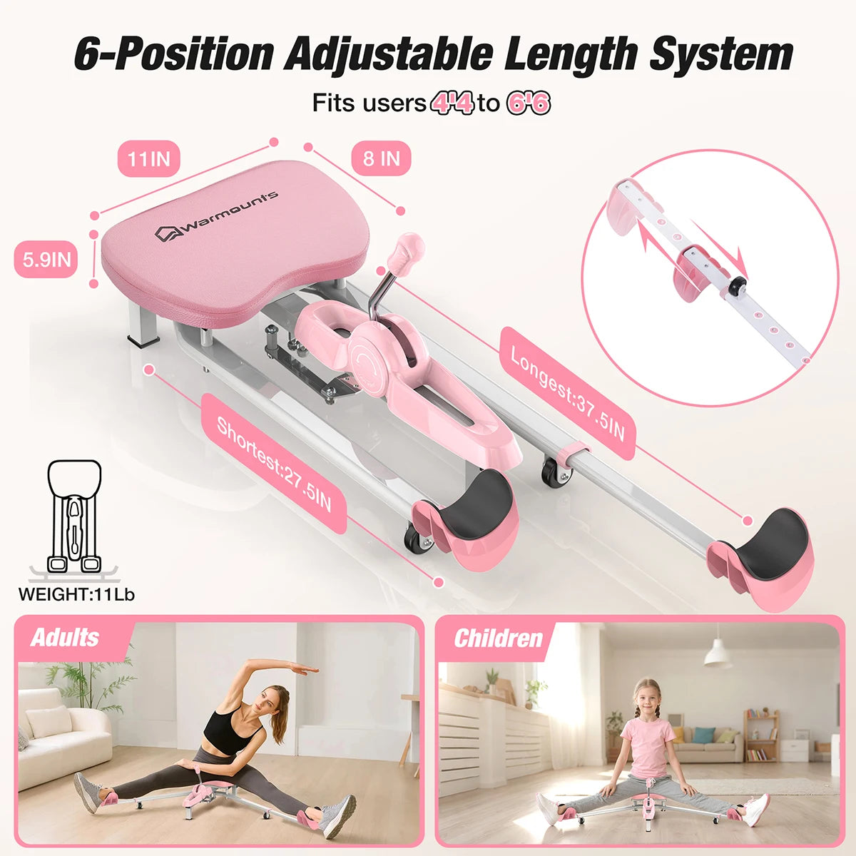 Adjustable Split Machine Leg Stretcher for Flexibility for Ballet Yoga Gymnastics 0-190°