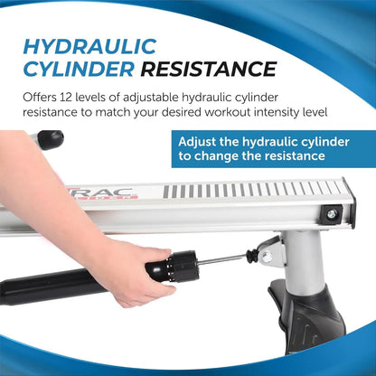 BodyTrac Glider Hydraulic Rowing Machine: Build Stamina with Cylinder Resistance,