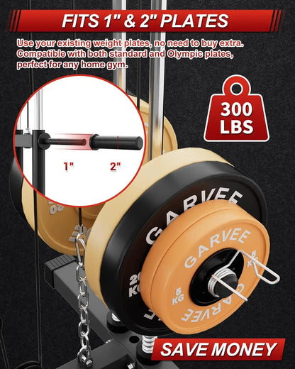 Home Gym Workout Equipment for Strength Training, Full Body, Chest Press, LAT Pull down, Leg Extension & Cable System