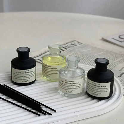 50ml Aromatherapy Essential Oil Freesia Jasmine Fragrance Oil with Flameless Reed Diffuser Sticks