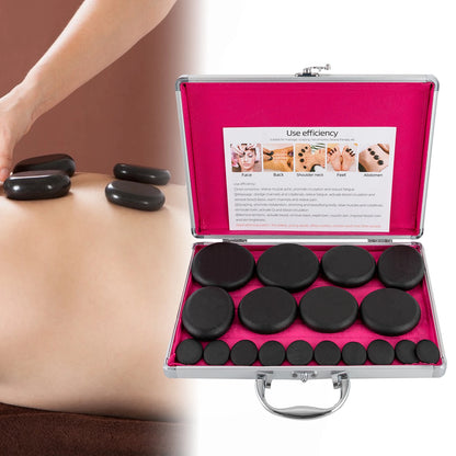 16 Stones Massage Set with Heater Box