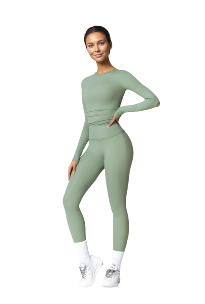 Women's 2PCS Yoga Pilates Gym Set, High Waist Breathable Quick Dry Workout Tracksuit