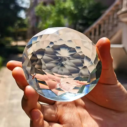 Mandala Crystal Suncatcher Prisms: Sunflower Glass Pendant, Rainbow Maker Chandelier Parts