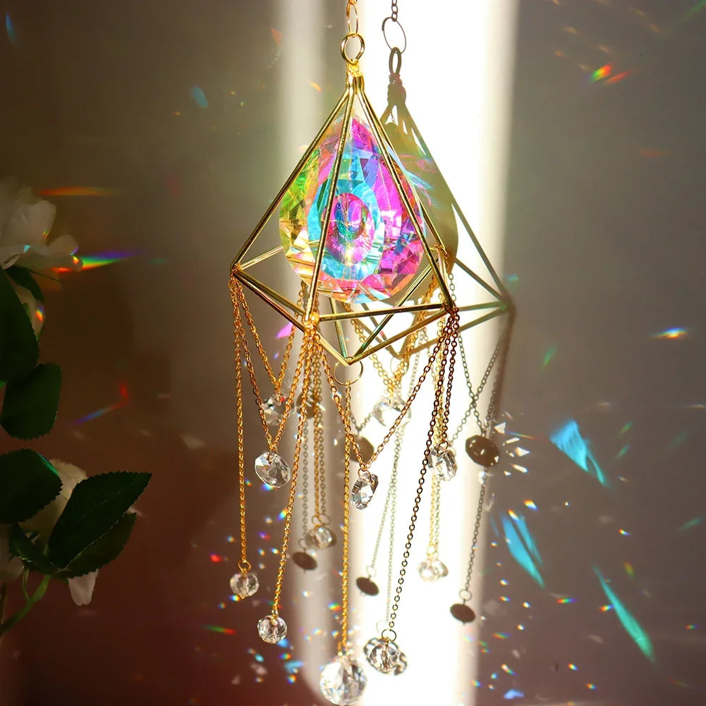 Crystal Wind Chime Star Moon Sun Catchers