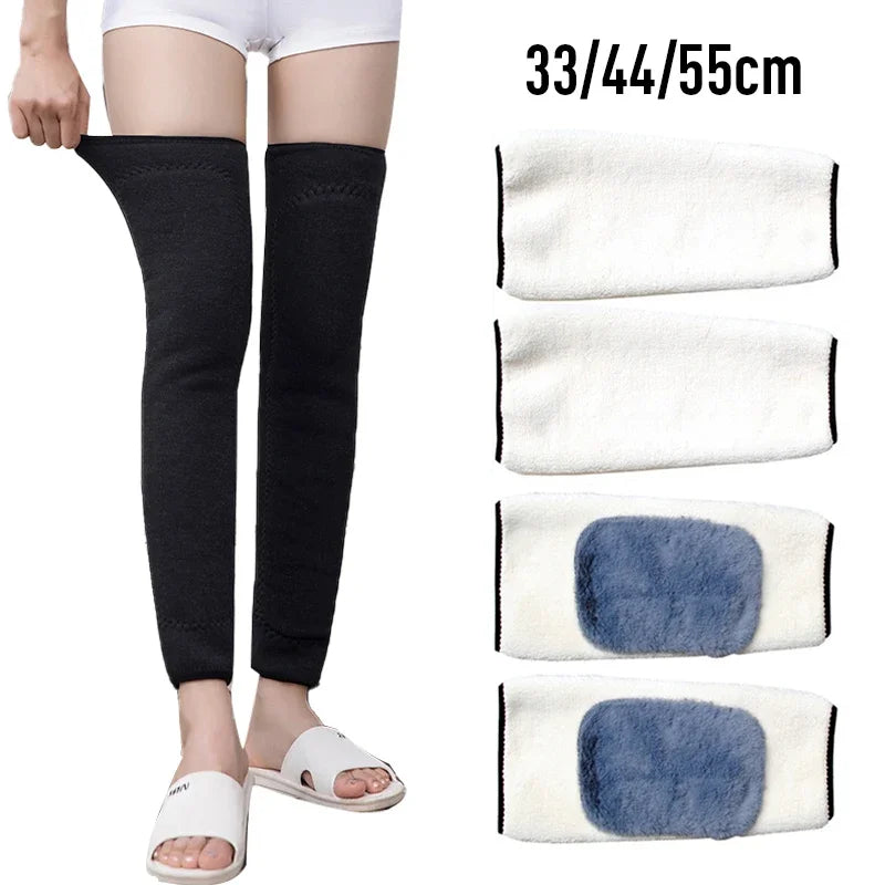 Winter Knee Pads Thick Cotton Leggings