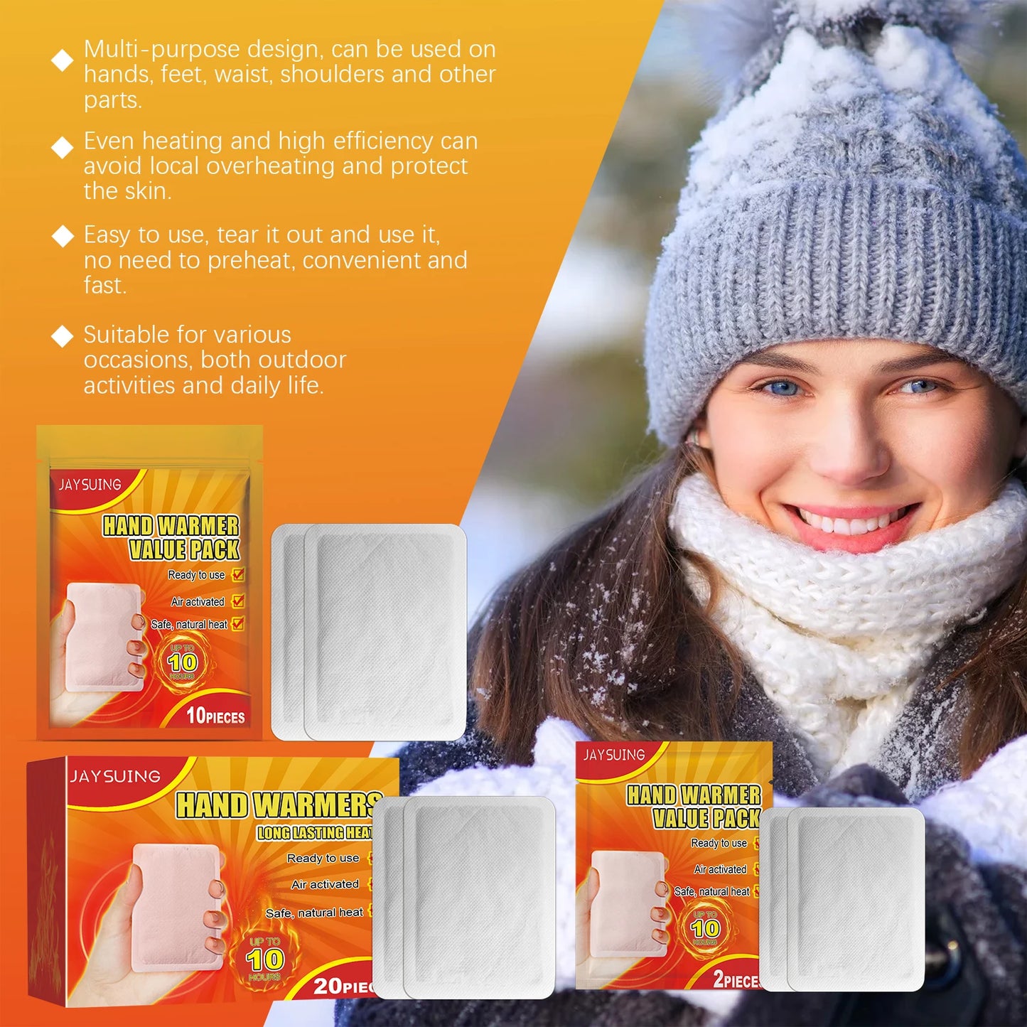 Self-Heating Body and Hand Warmer Pads