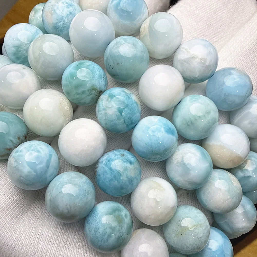 Rare Dominica Larimar Decompression Tranquility Beads