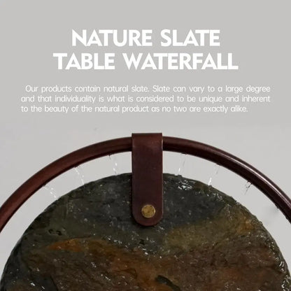 Tabletop Waterfall Moon Fountain, Soothing Rain Sound, Relaxing Meditation Fountain