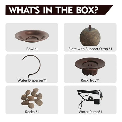 Tabletop Waterfall Moon Fountain, Soothing Rain Sound, Relaxing Meditation Fountain