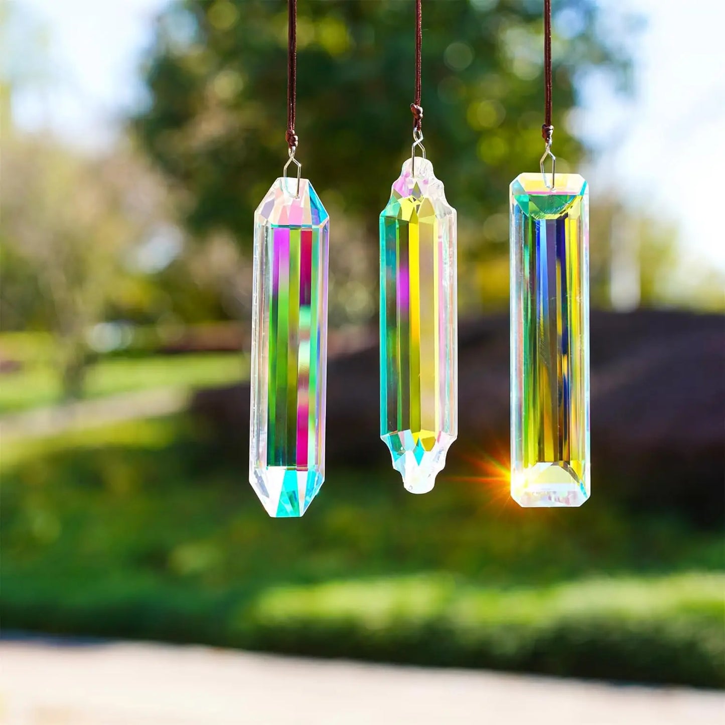 3PCS Crystal Suncatcher Colored Rainbow Maker