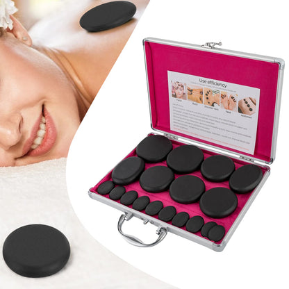 16 Stones Massage Set with Heater Box