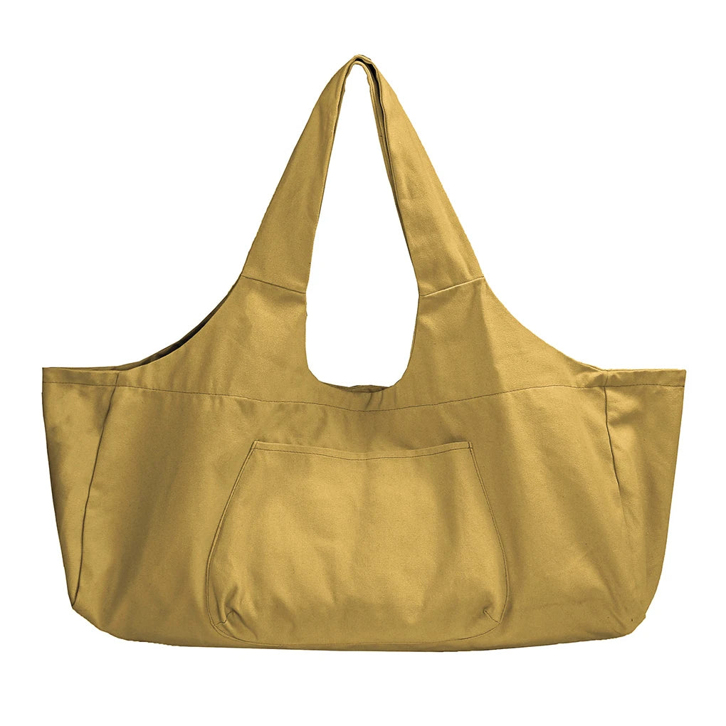 Canvas Yoga Mat Bag Storage Pouch Sports Tote Training Shoes Pocket
