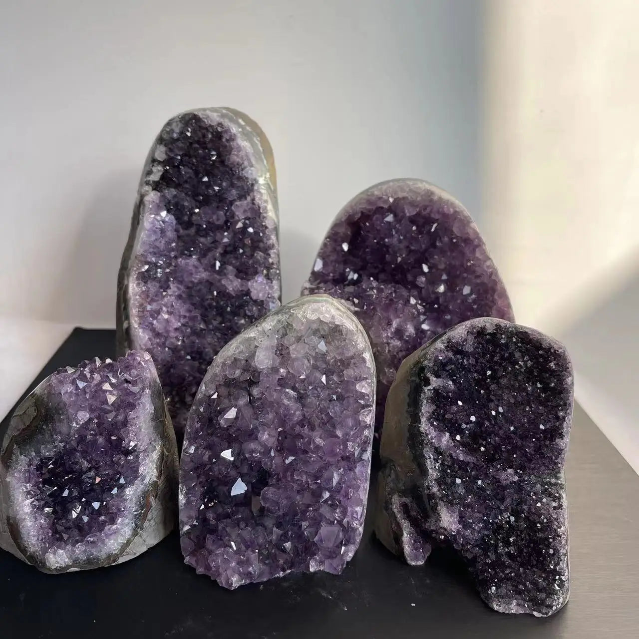 Natural Amethyst Crystal Cluster Healing Mineral Ore Purple Cornucopia Feng Shui Stone