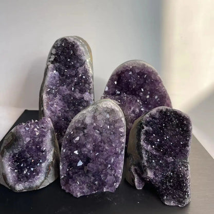 Natural Amethyst Crystal Cluster Healing Mineral Ore Purple Cornucopia Feng Shui Stone