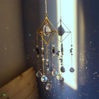Crystal Wind Chime Star Moon Sun Catchers