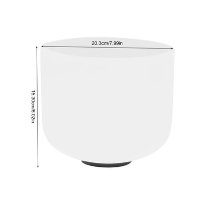 8 Inch Frosted Quartz Crystal Singing Bowl