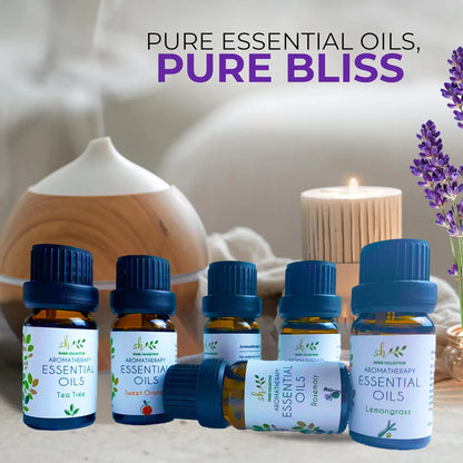 10Pcs Essential Oil Massage Spa Aromatherapy Fragrance Set: Rosemary Lemon Sweet Orange Eucalyptus Lavender Peppermint